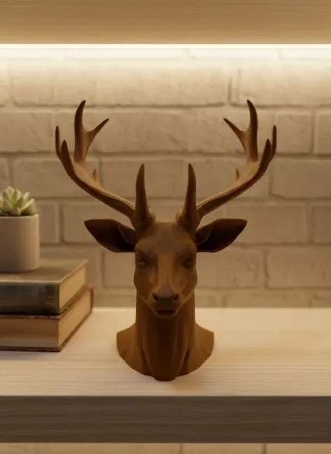 Kahverengi Geyik Biblo 23 cm Dekoratif Şık Tasarım