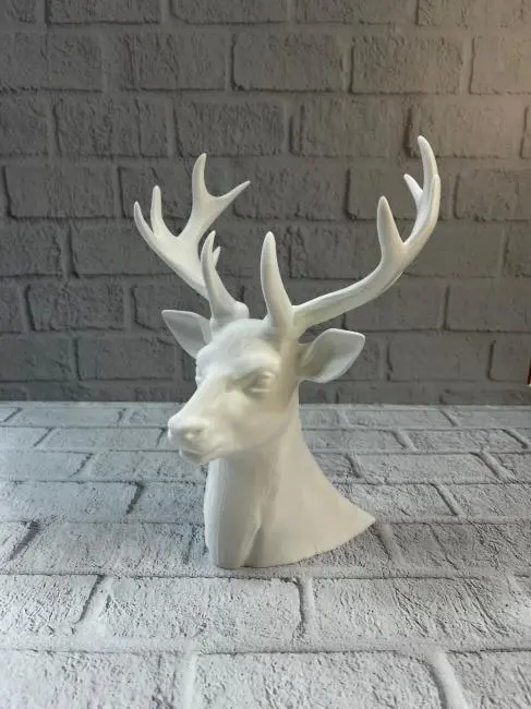 Dekoratif Beyaz Geyik Biblo Salon ve Raf Dekoru