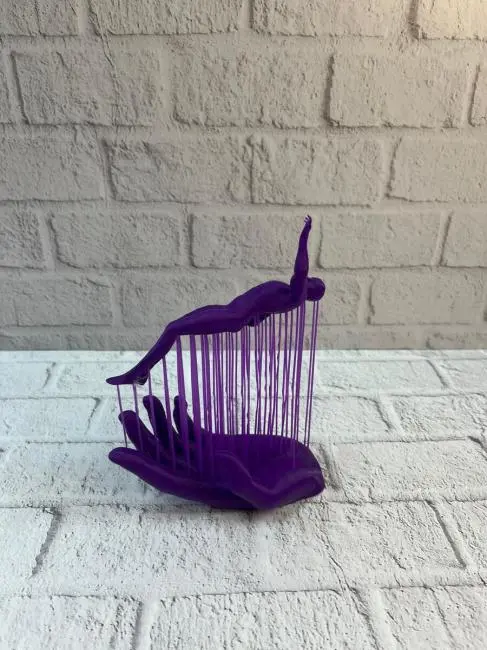 El İnsan Figürü Mor Modern Sanatsal Biblo Soyut Tasarım Salon ve Ofis Dekoru