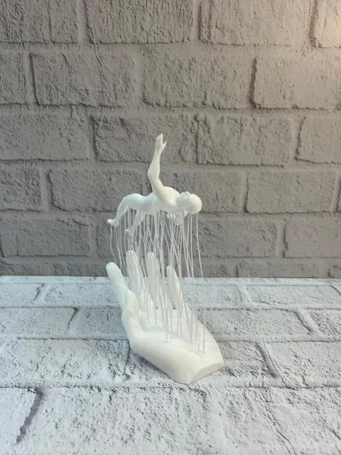 El İnsan Figürü Beyaz Modern Soyut Tasarım Salon ve Ofis Dekorasyonu