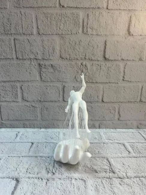 El İnsan Figürü Beyaz Modern Soyut Tasarım Salon ve Ofis Dekorasyonu