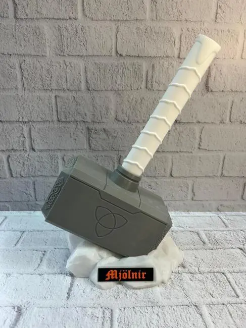 Thor Çekici Dekoratif Figür Mitolojik ve Fantastik Ev Aksesuarı 20x34 cm