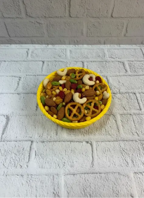 Yuvarlak Çerezlik Sarı Canlı Renkli Dekoratif Sunum Kasesi