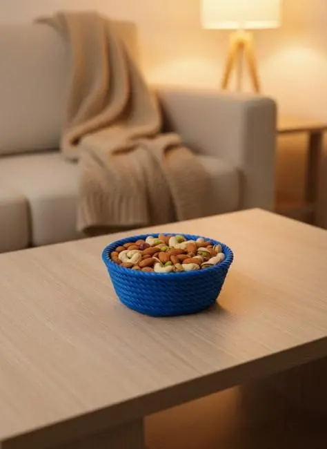 Yuvarlak Çerezlik Lacivert Şık Tasarım ve Kompakt Boyut