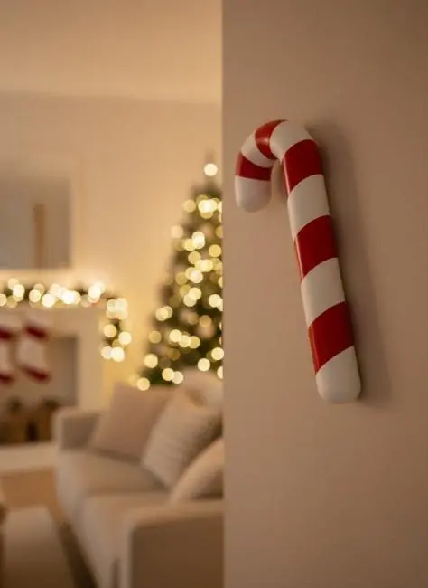 Dekoratif Yılbaşı Şekeri Yerde Biblo Salon Dekoru 13x34 cm