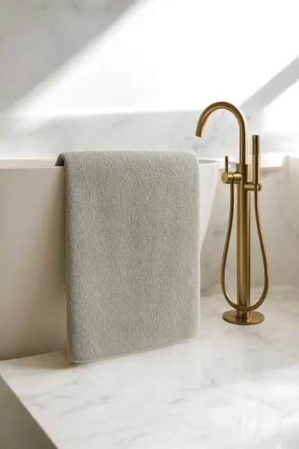 Luxury Hotel 90x150 cm %100 Pamuk Banyo Havlusu  Gramajlı Gri