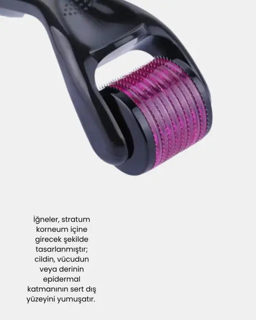 Derma Roller Titanyum İğneli Cilt Yenileyici – Akne Kırışıklık ve Leke Karşıtı