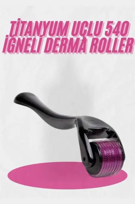 Dermaroller Titanyum 540 Iğneli 1 Mm Saç Kaş Sakal Serum Kullanıma Uygun