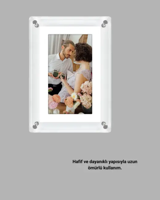 Hediyelik Dijital Çerçeve – 7 İnç IPS Ekranlı 4GB Hafızalı Hoparlörlü