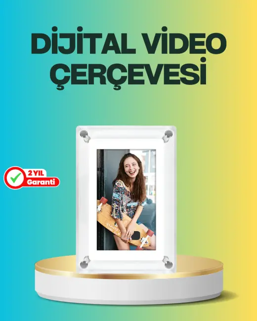 Hediyelik Dijital Çerçeve – 7 İnç IPS Ekranlı 4GB Hafızalı Hoparlörlü