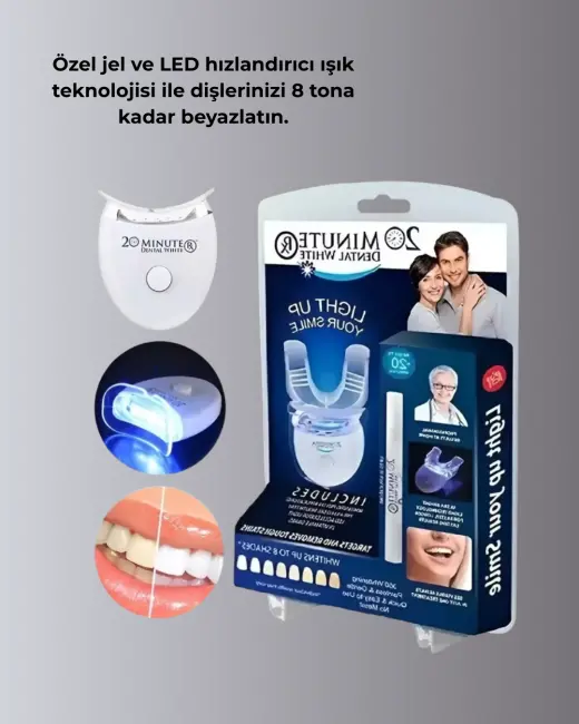 Mavi Işık Teknolojisi ile Güvenli Diş Beyazlatıcı Sistem