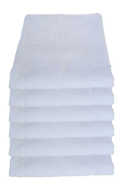 6 lı Ayak İzli Banyo Paspas Pamuklu Ayak Havlusu 50x70 Cm