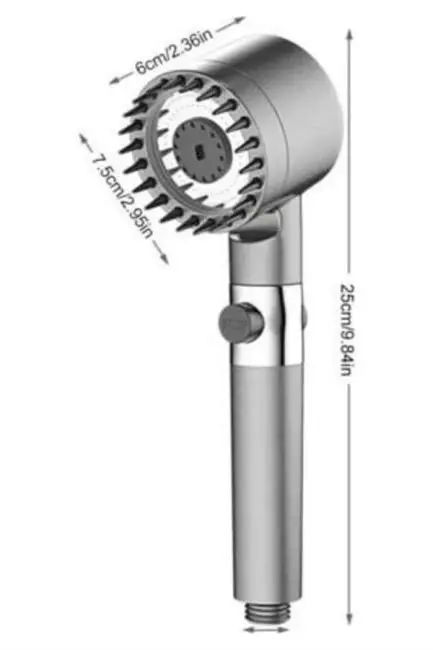 Masaj Etkili Duş Başlığı Yeni Nesil Çok Fonksiyonlu Ayarlanabilir Filtreli