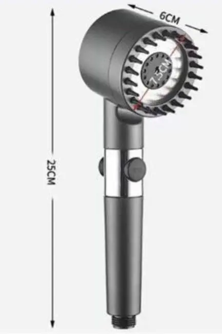 Yüksek Performanslı Masaj Etkili Su Tasarruflu Duş Başlığı Krom Kaplama Uzun Ömürlü