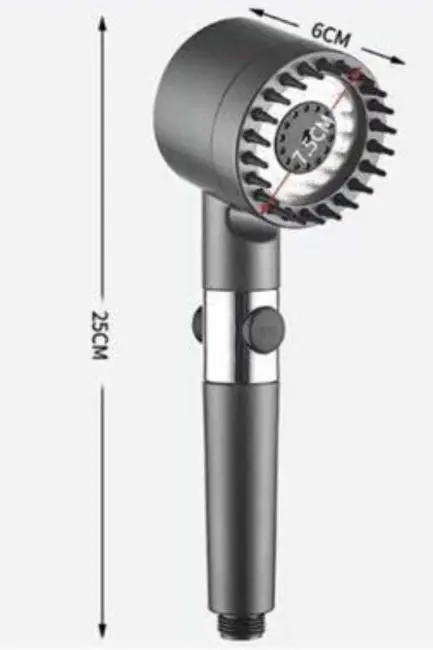 Yüksek Performanslı Masaj Etkili Su Tasarruflu Duş Başlığı Krom Kaplama Uzun Ömürlü