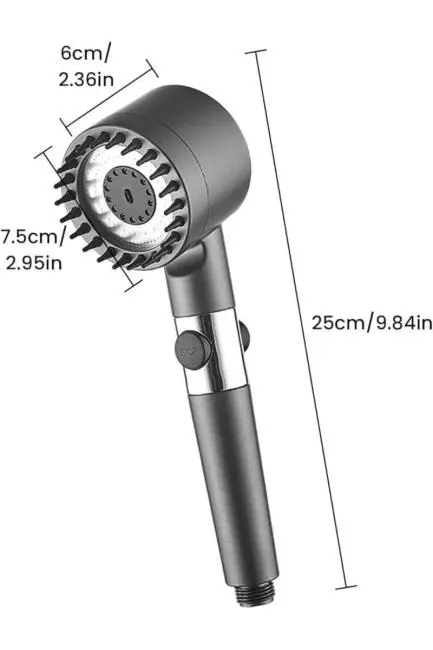 Duş Başlığı Profesyonel Masaj Başlıklı 3 Modlu Yeni Nesil Masaj Uçlu Su Tasarruflu