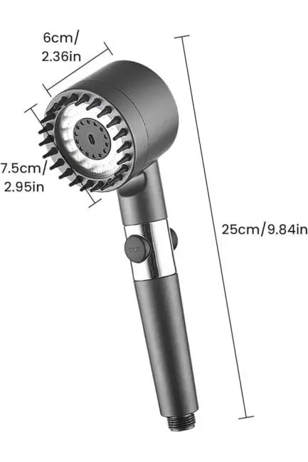 Duş Başlığı Profesyonel Masaj Başlıklı 3 Modlu Yeni Nesil Masaj Uçlu Su Tasarruflu