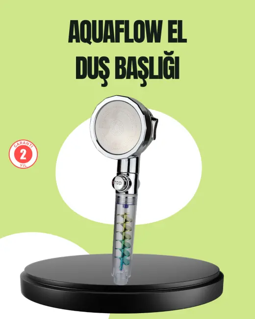 Basınçlı El Duşu Başlığı – Döner Pervaneli Göz Kamaştıran Yağmur Etkisi