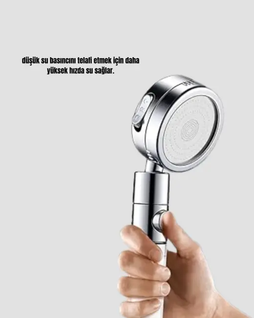 Kolay Montajlı 3 Modlu Yüksek Basınç Duş Başlığı