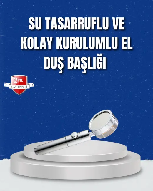 Şelale Sisi ve Masaj Özellikli Banyo Duş Başlığı