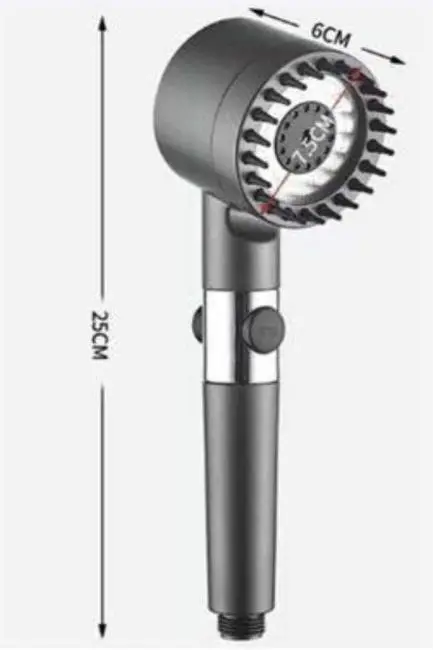 Yüksek Performanslı Masaj Etkili Su Tasarruflu Duş Başlığı Krom Kaplama Uzun Ömürlü
