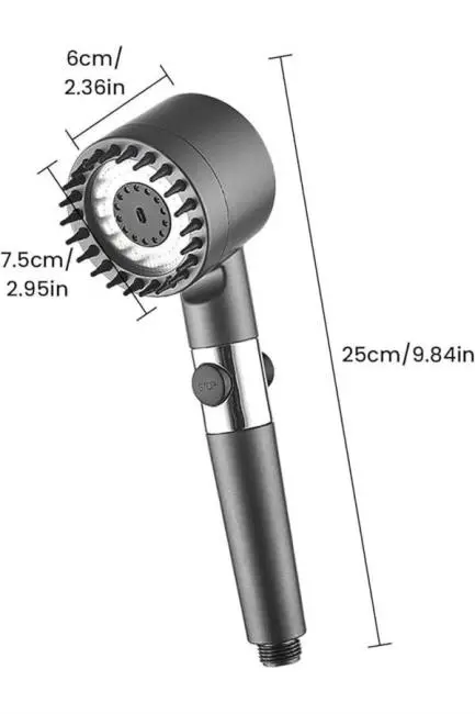 Duş Başlığı Profesyonel Masaj Başlıklı 3 Modlu Yeni Nesil Masaj Uçlu Su Tasarruflu