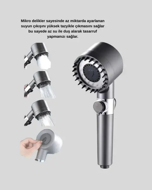 Spa Etkili Masaj Uçlu Duş Başlığı Ergonomik Tasarım