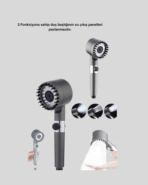 Spa Etkili Masaj Uçlu Duş Başlığı Ergonomik Tasarım