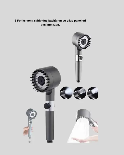 Masaj Uçlu Yüksek Basınçlı Duş Başlığı Spa Etkili