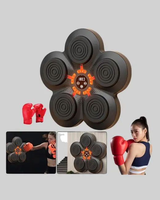 Müzikli Boks Duvar Paneli Akıllı Işık Sistemli Refleks ve Kondisyon Aleti