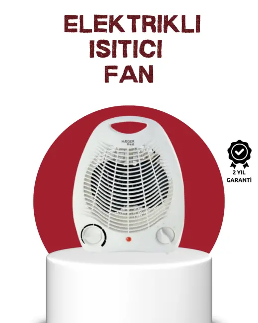 2000W Taşınabilir Elektrikli Fanlı Isıtıcı – Hızlı Isınma Kompakt Boy