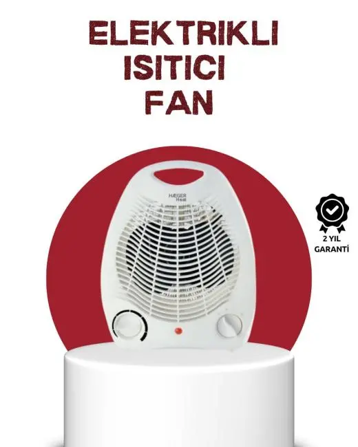 2000W Taşınabilir Elektrikli Fanlı Isıtıcı – Hızlı Isınma Kompakt Boy