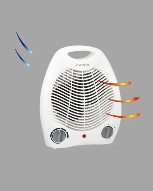 Mini Elektrikli Isıtıcı 2000W – Termostatlı Fanlı Isıtma Taşınabilir Tasarım