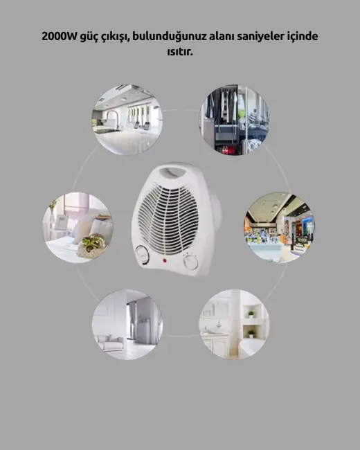 Mini Elektrikli Isıtıcı – Taşınabilir Fanlı Isıtma Sistemi