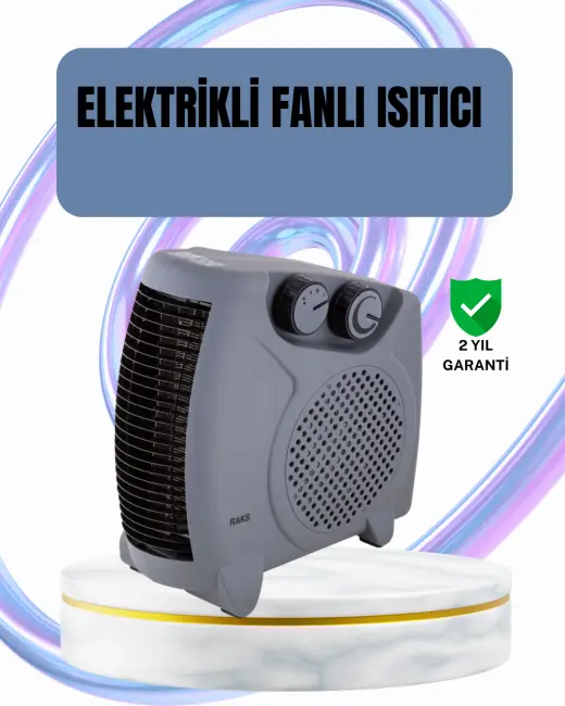 Fanlı Oda Isıtıcısı Termostat Kontrollü Soğuk Hava Üfleme Modu