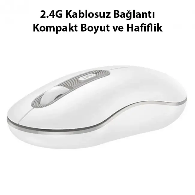 HOCO GM21 Platinium 1600dPi 2.4G Bluetooth Kablosuz Optik Mouse-(5775)