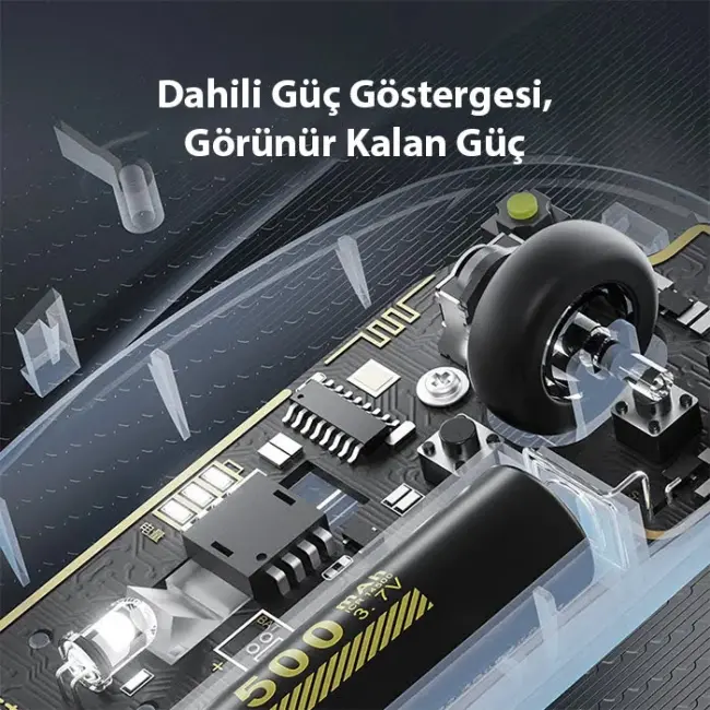 İNPHİC X5 Kablosuz Fare Şarj Edilebilir Sessiz Kullanım 2.4G Transparan USB Mouse-(5775)