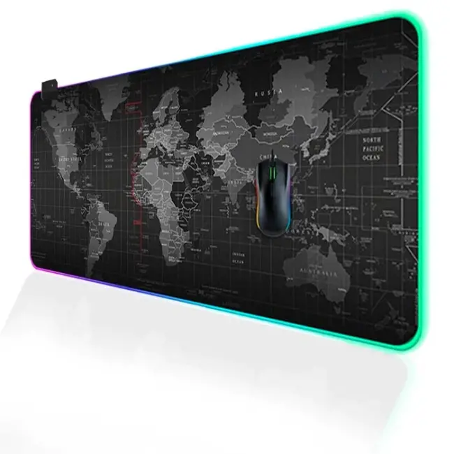 ALLY Dünya Desenli RGB Led Işıklı Oyuncu Mouse Pad 300*800*4MM-(5775)