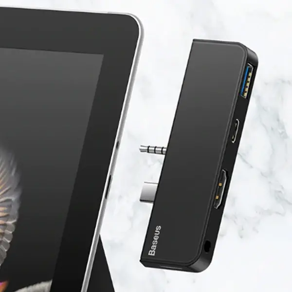 Baseus Multifunctional HUB Surface Go(Type-C+Audio to HD4K+USB3.0+Type-C(data)+Audiok-(5775)