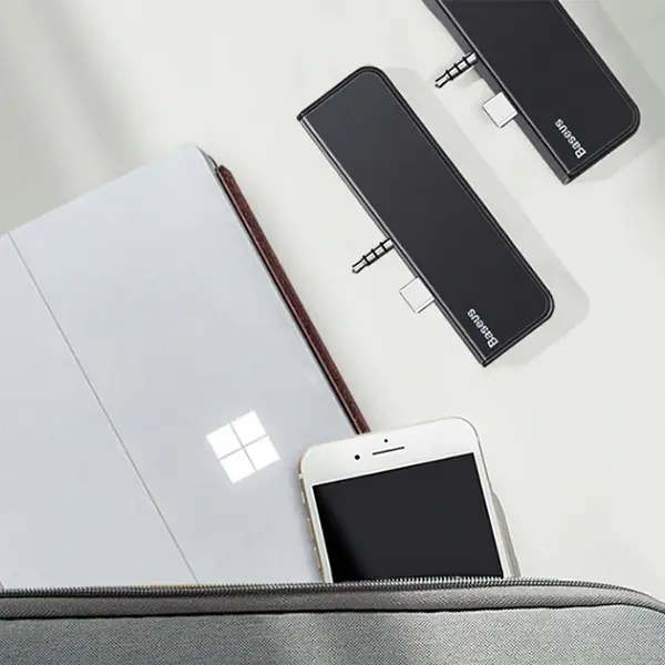 Baseus Multifunctional HUB Surface Go(Type-C+Audio to HD4K+USB3.0+Type-C(data)+Audiok-(5775)