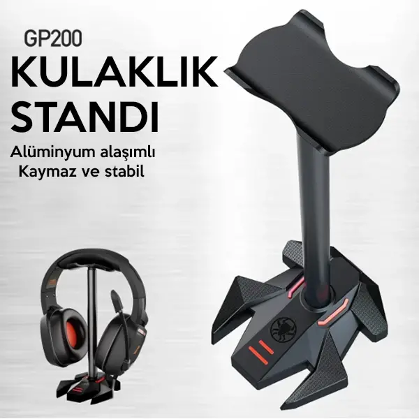PLEXTONE GP200 Oyuncu Kulaklık Standı - Kulaklık Askısı - Kulaklık Tutacağı-(5775)