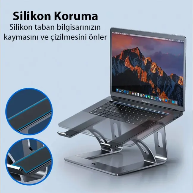 ALLY MC LS653 Premium Ergonomik Alüminyum Laptop-Bilgisayar Standı-(5775)