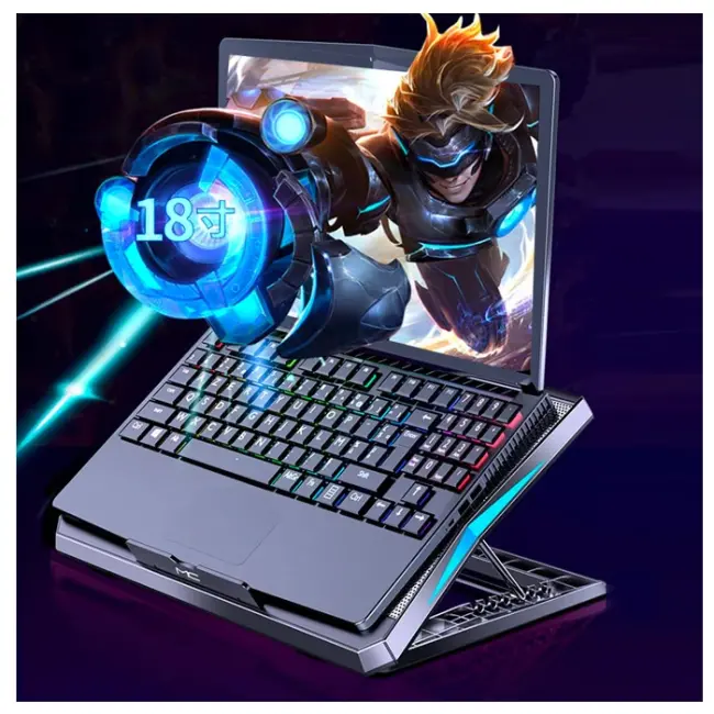 ALLY MC Q3 LED Işıklı Ultra Sessiz Fan Laptop Soğutucu Stand-(5775)