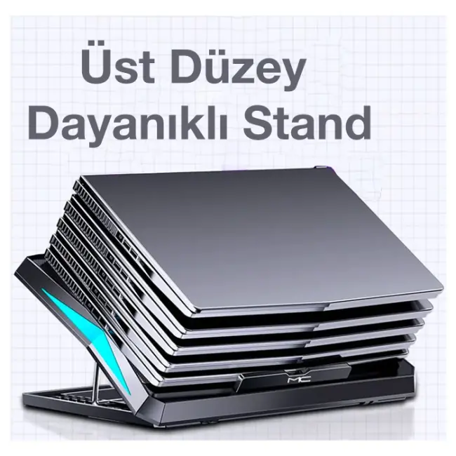 ALLY MC Q3 LED Işıklı Ultra Sessiz Fan Laptop Soğutucu Stand-(5775)