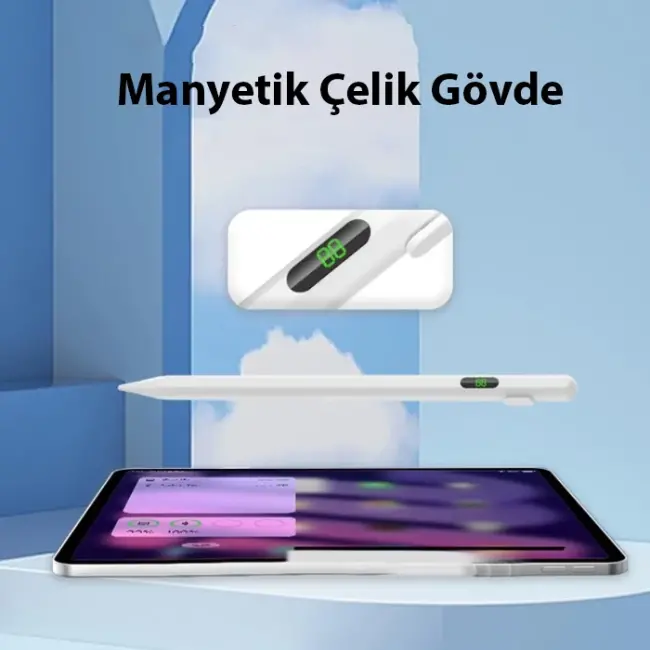 ALLY K-2268 Dijital Göstergeli Universal Kapasitif Stylus iPad Tablet Dokunmatik Kalem-(5775)