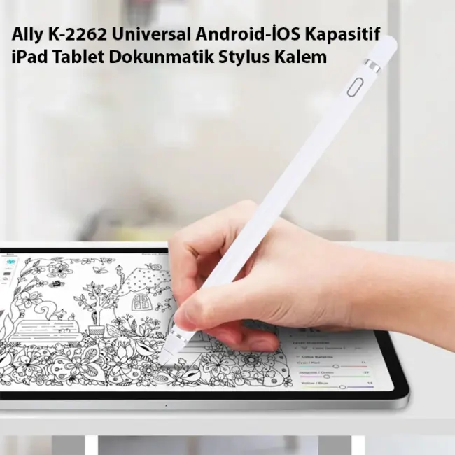 Ally K-2262 Universal Android-İOS Kapasitif iPad Tablet Dokunmatik Stylus Kalem-(5775)