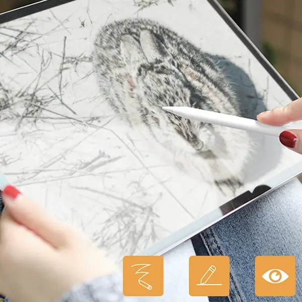 İPad Pro 12.9 İnch 2021-2020-2018 Paper Like Film Darbe Emici Pet Ekran Koruyucu-(5775)