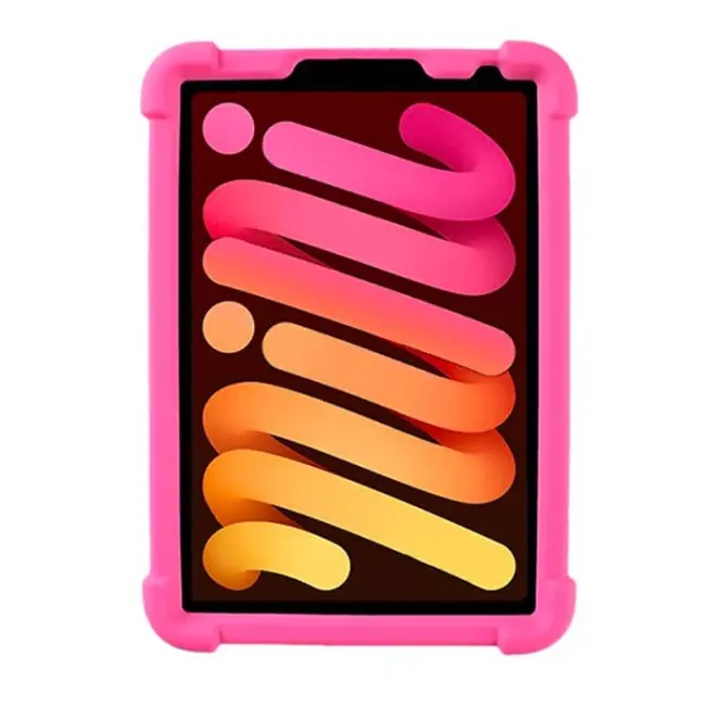 Ally iPad Mini 6 (2021) ve Mini 7 (2024) Kılıf Standlı Silikon Tablet Kılıfı-(5775)