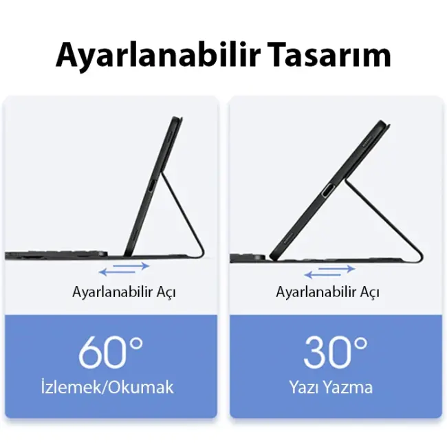 Dux Ducis iPad Air 4 / 5 / iPad Pro 11 (2020/2021/2022) TK Series Kablosuz Bluetooth Klavye Touchpad-(5775)