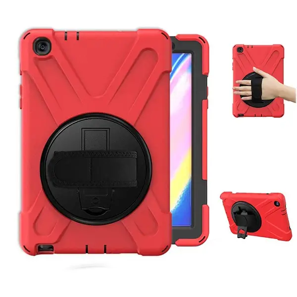 Ally Galaxy Tab  P200-P205 3 Katmanlı Standlı Zırh Kılıf-Shockproof-(5775)